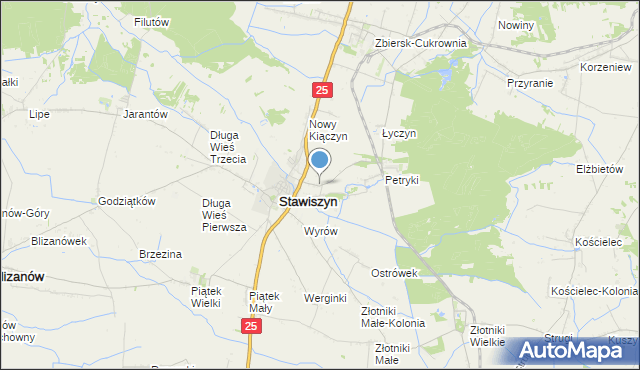 mapa Stary Kiączyn, Stary Kiączyn na mapie Targeo